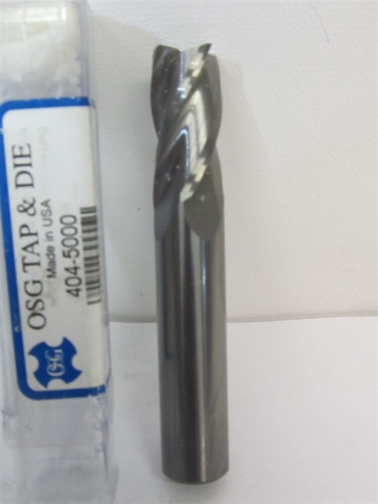 OSG Tap & Die 404-5000, 1/2″ x 1/2″ x 1″ x 3″, 4 Flute, Solid Carbide End Mill