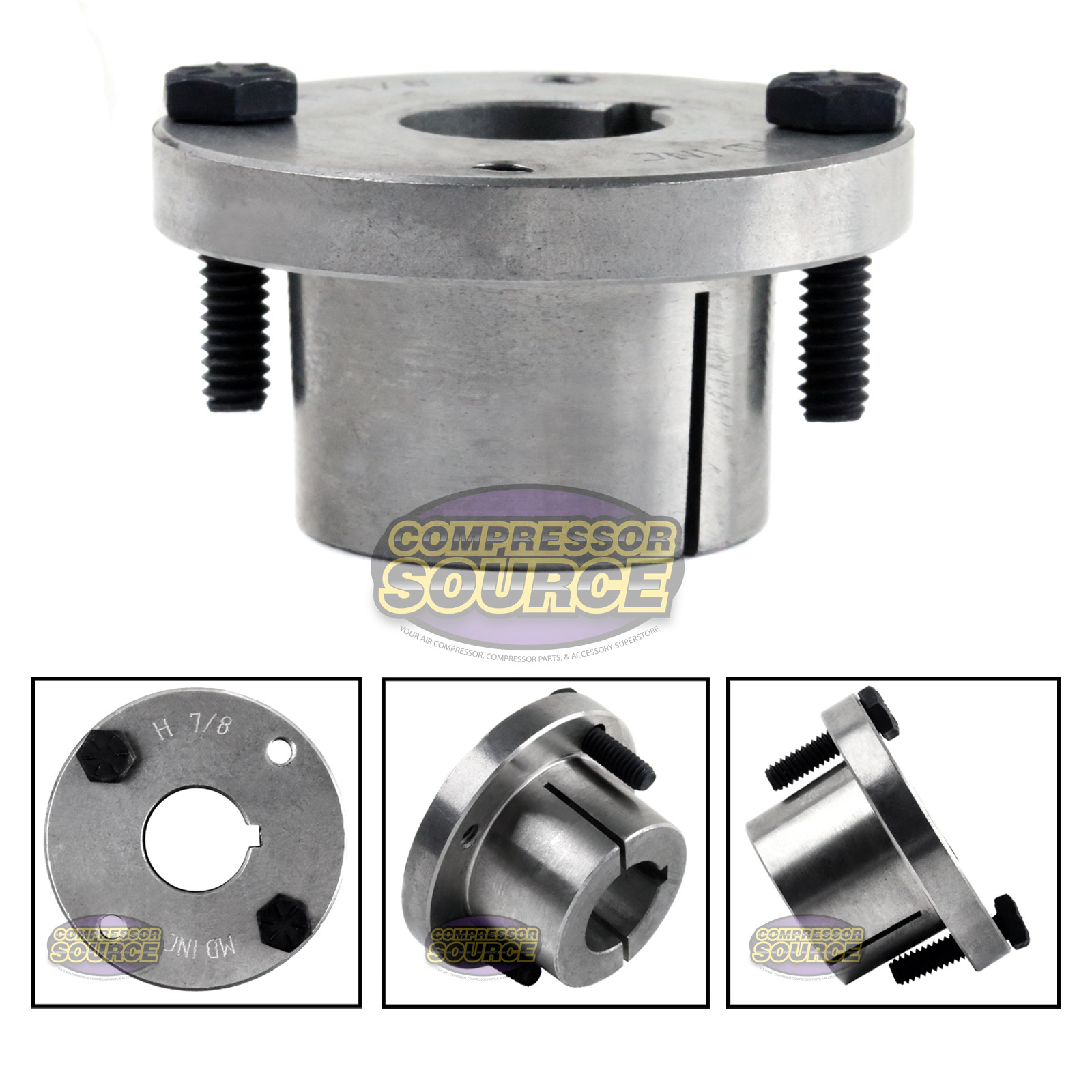 7/8″ Bore H style Steel Sheave / Pulley Bushing Split Taper For Keyed Shaft