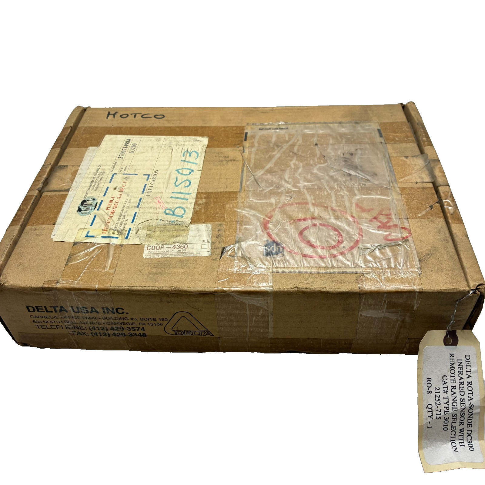 DELTA TYPE 3010 ROTA-SENSOR DC 300 INFRARED DETECTION SENSOR 0.2A 110V 60HZ