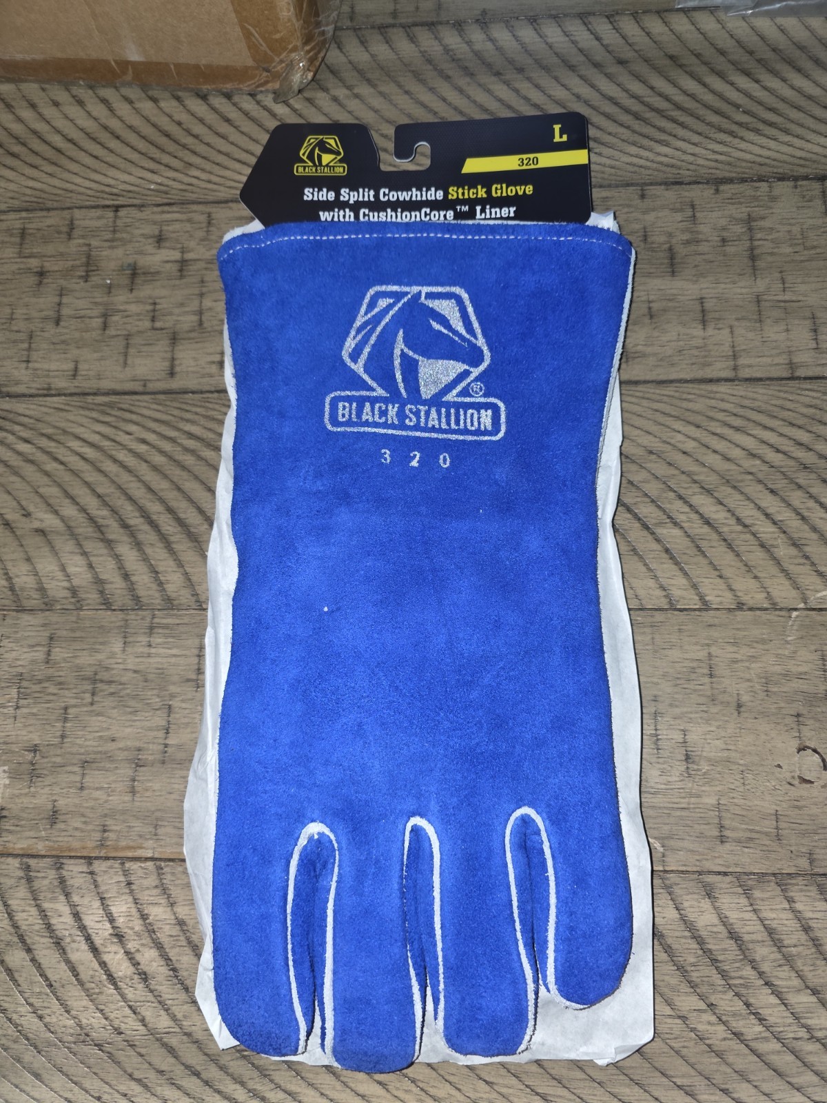 NEW – Black Stallion 320 CushionCore Split Cowhide Stick Welding Gloves -LARGE