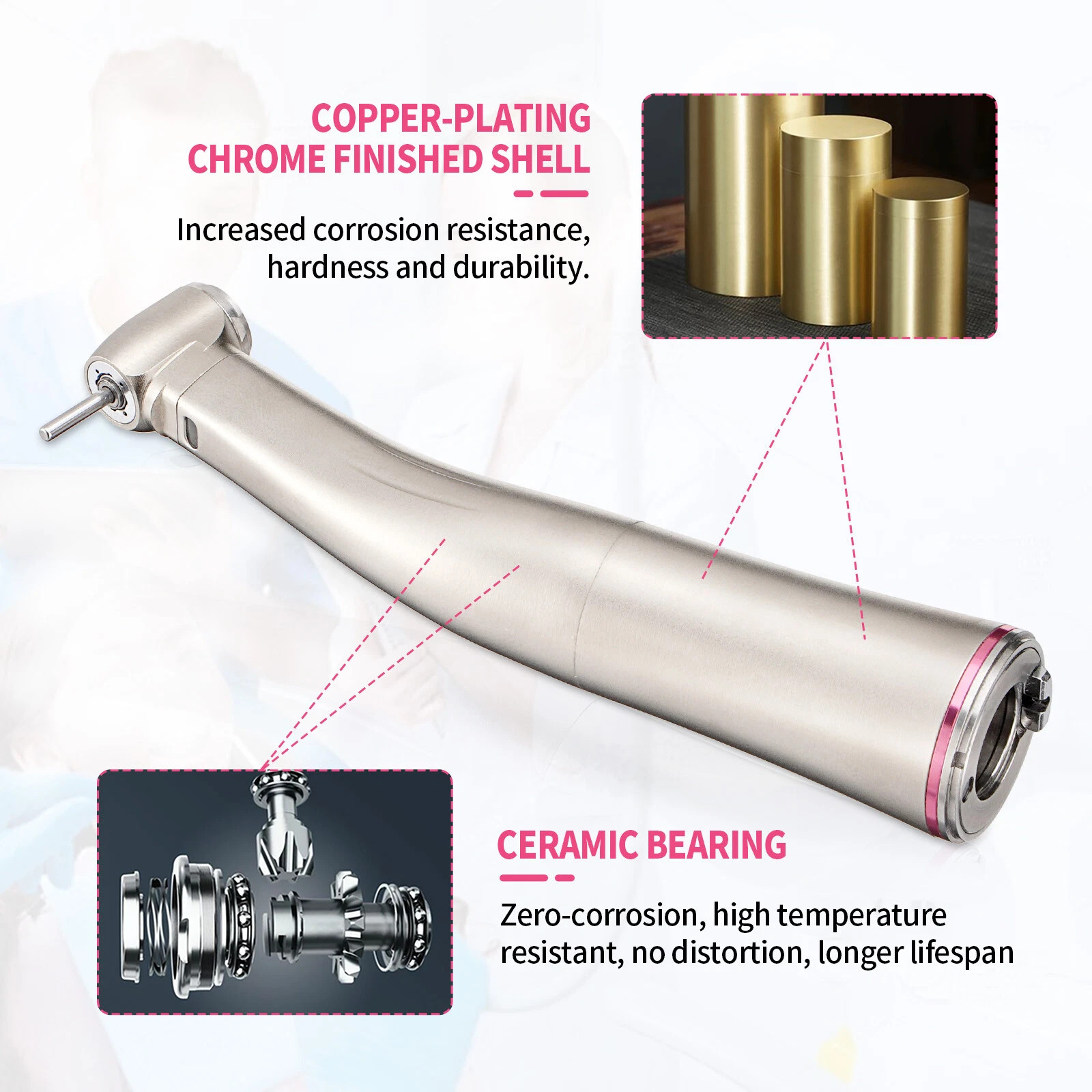 NSK Style Dental Brushless LED Electric Micro Motor 1:1/1:5 Increasing Handpiece