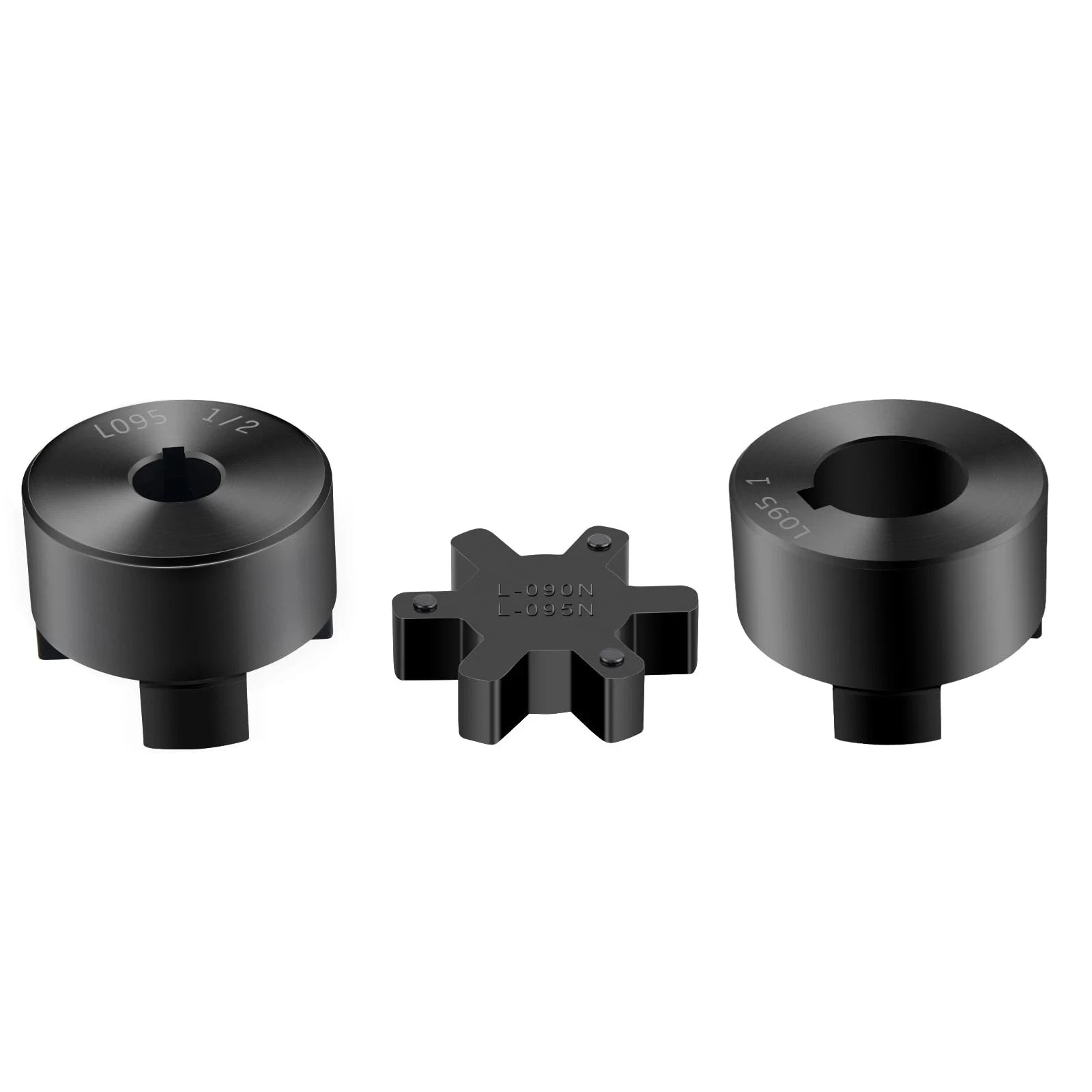 1/2″ to 1″ Log Wood Splitter L095 3-Piece L-Jaw Coupling Set & Buna-N NBR Rub…