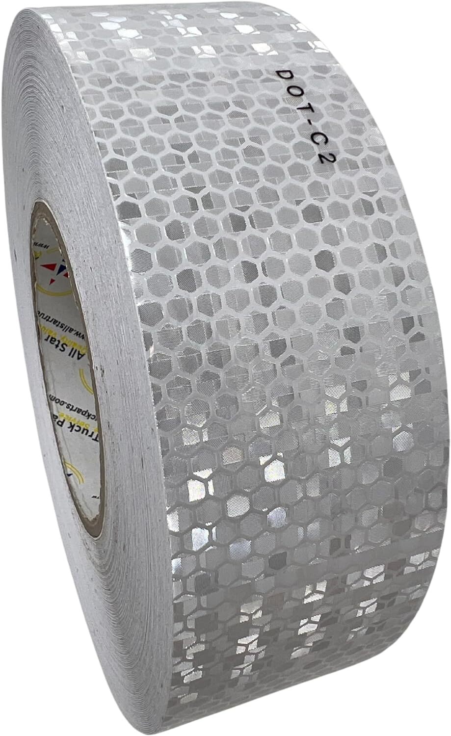 White DOT-C2 Reflective Tape Conspiciuity Safety Caution Night Trailer Truck Car
