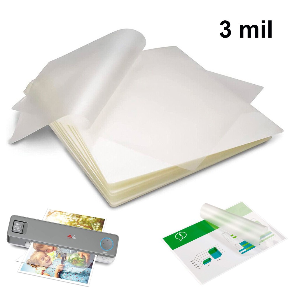 9″x11.5″ Clear Thermal Laminating Pouches Letter Size 3mil for Photo Paper File