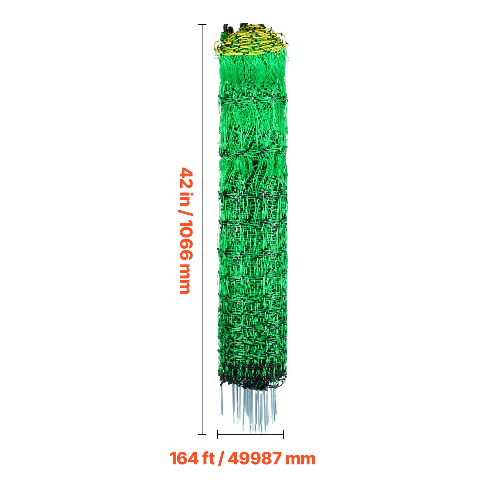 VEVOR Electric Netting Fence Kit Sheep Fencing 42″H x 164’L with Posts Spikes