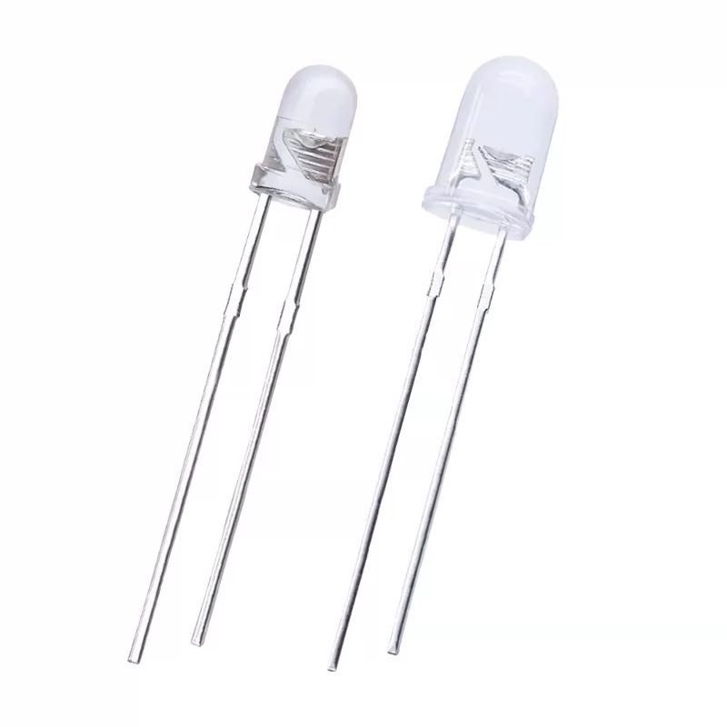 100pc 3mm 5mm LED Clear Len Light Blue Red Green White Yellow Purple Light DIY