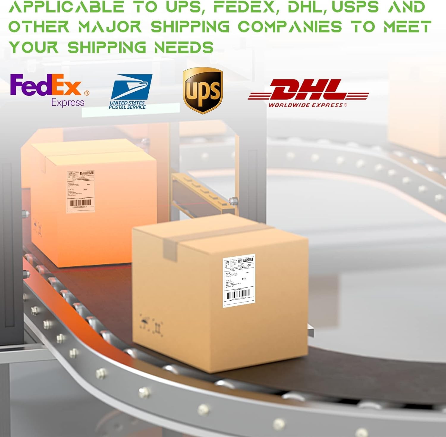 4″x6″ Direct Thermal Shipping Labels for Zebra & Rollo Printer Fanfold and Rolls