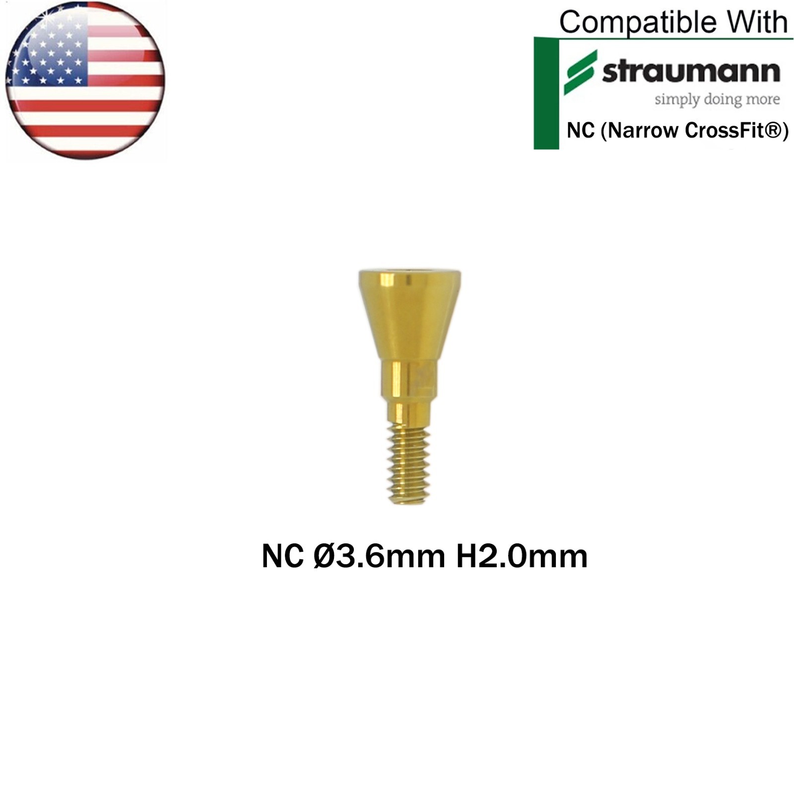 US Dental Healing Abutment NC Closure Caps Compatible with Straumann ITI BL/BLT