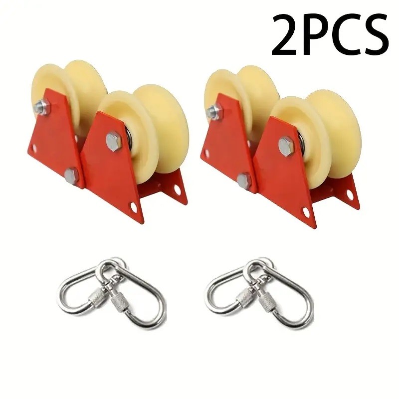 90 Degree Angle Lifting Pulley System Roof Top Rope Block & Tackle Pulley System