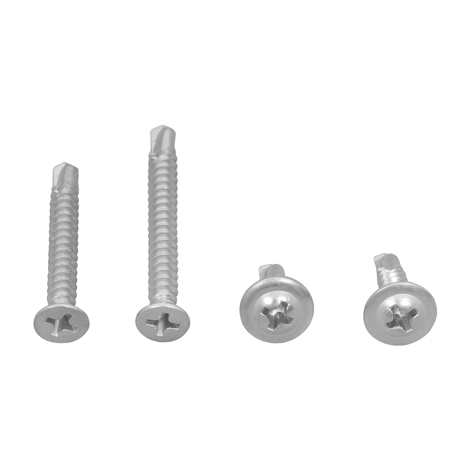 425-Piece 410 Stainless Steel Self-Tapping Screws, #8 #10 Self-Drilling Set