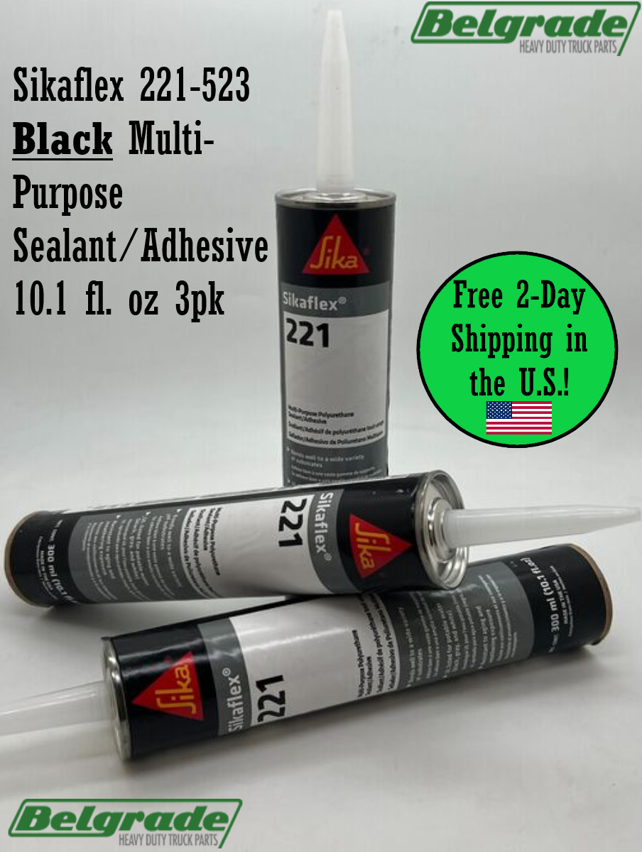 Sikaflex 221-523 Black Multi-Purpose Sealant/Adhesive 10.1 fl. oz 3pk 017-90893