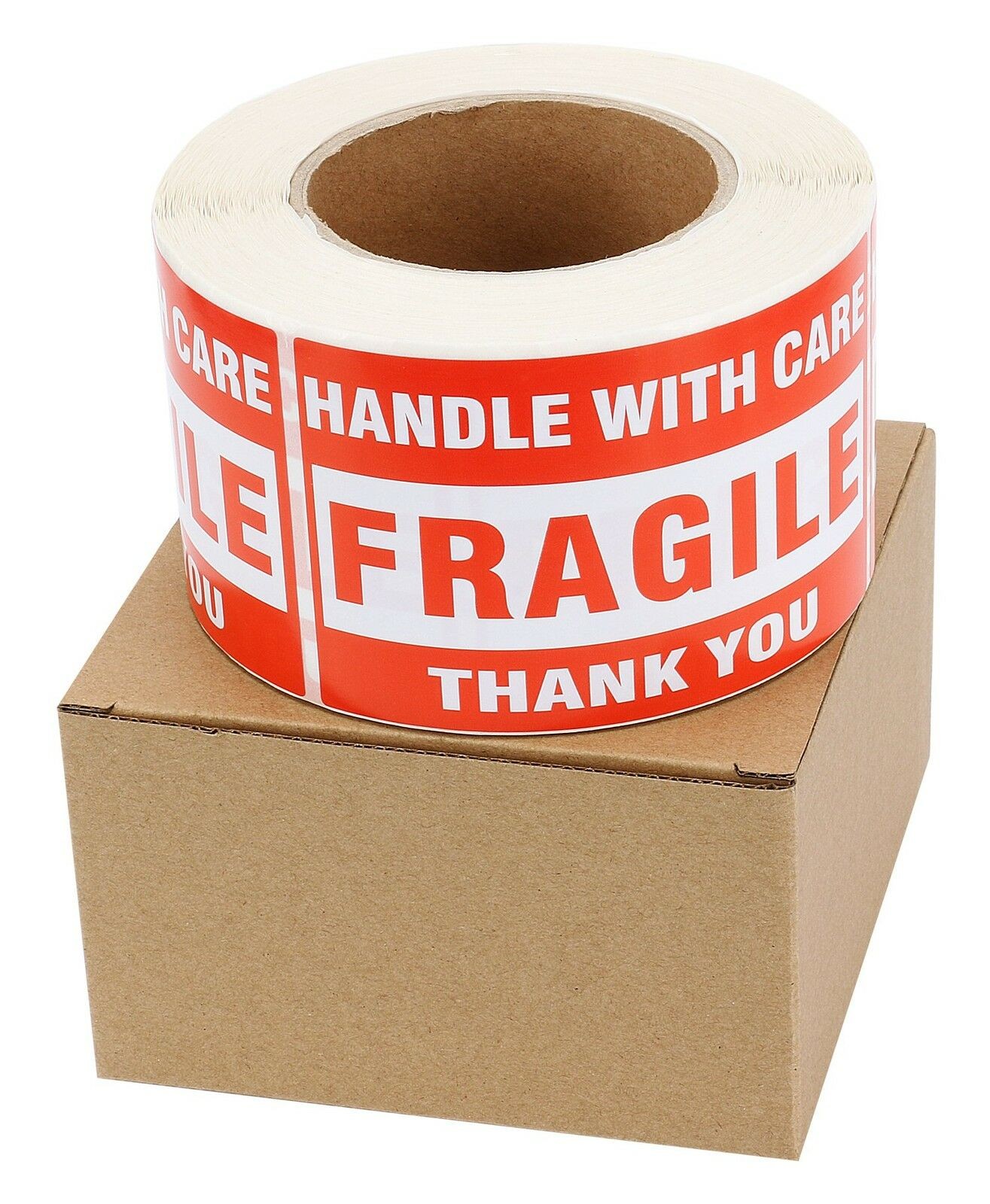 2 Rolls 500/Roll 3×5 Fragile shipping Labels/Stickers Handle With Care Thank You