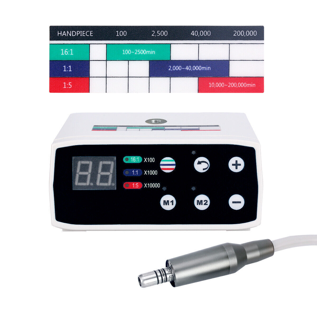 NSK Style Dental Brushless LED Electric Micro Motor 1:5 Increasing Handpiece New