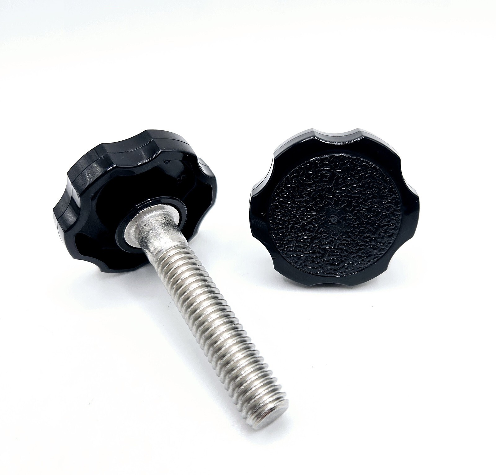 3/8″ Thumb Screw Bolts Black Round Clamping Hand Knob Stainless Steel