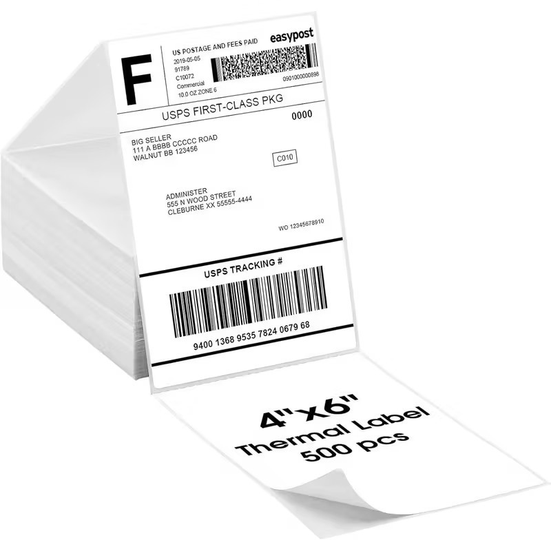 4″x6″ Thermal Labels 500/Roll – Easy-Peel Shipping & Address Labels