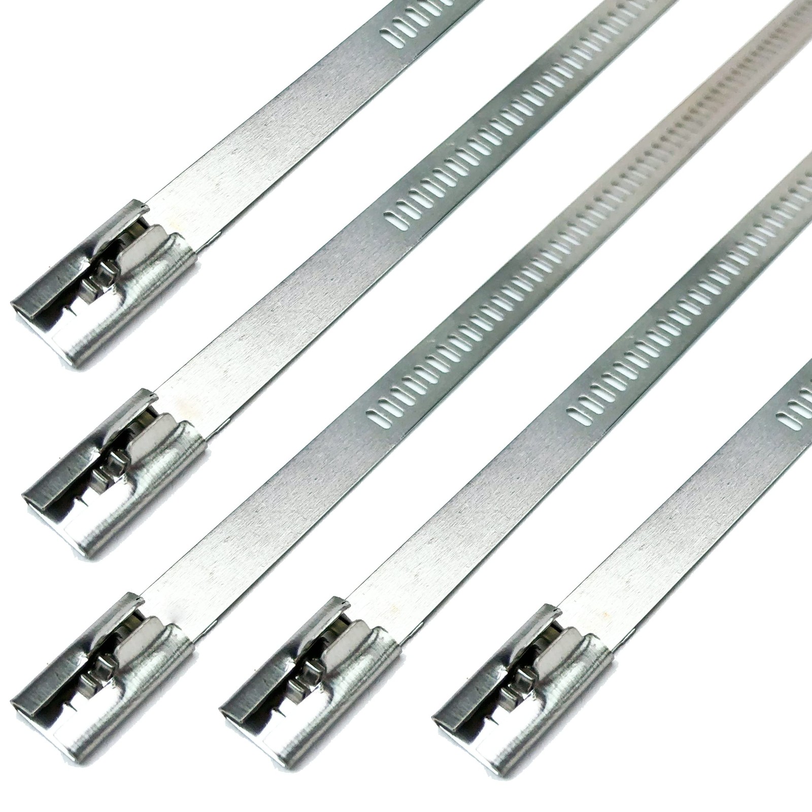 10 pack Secure 14 long Stainless Steel Positive Locking Zip Ties Heat Resistant