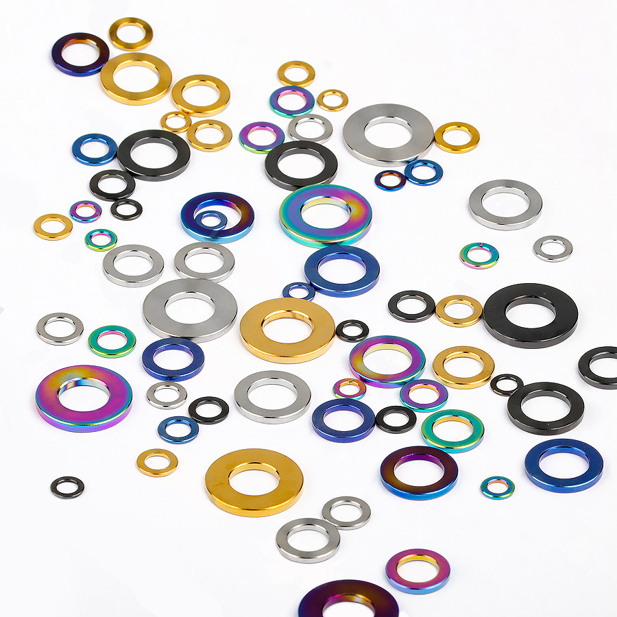 Titanium Flat Washers Spacers Gasket M4 M5 M6 M7 M8 M10 Motorsport Ti Alloy