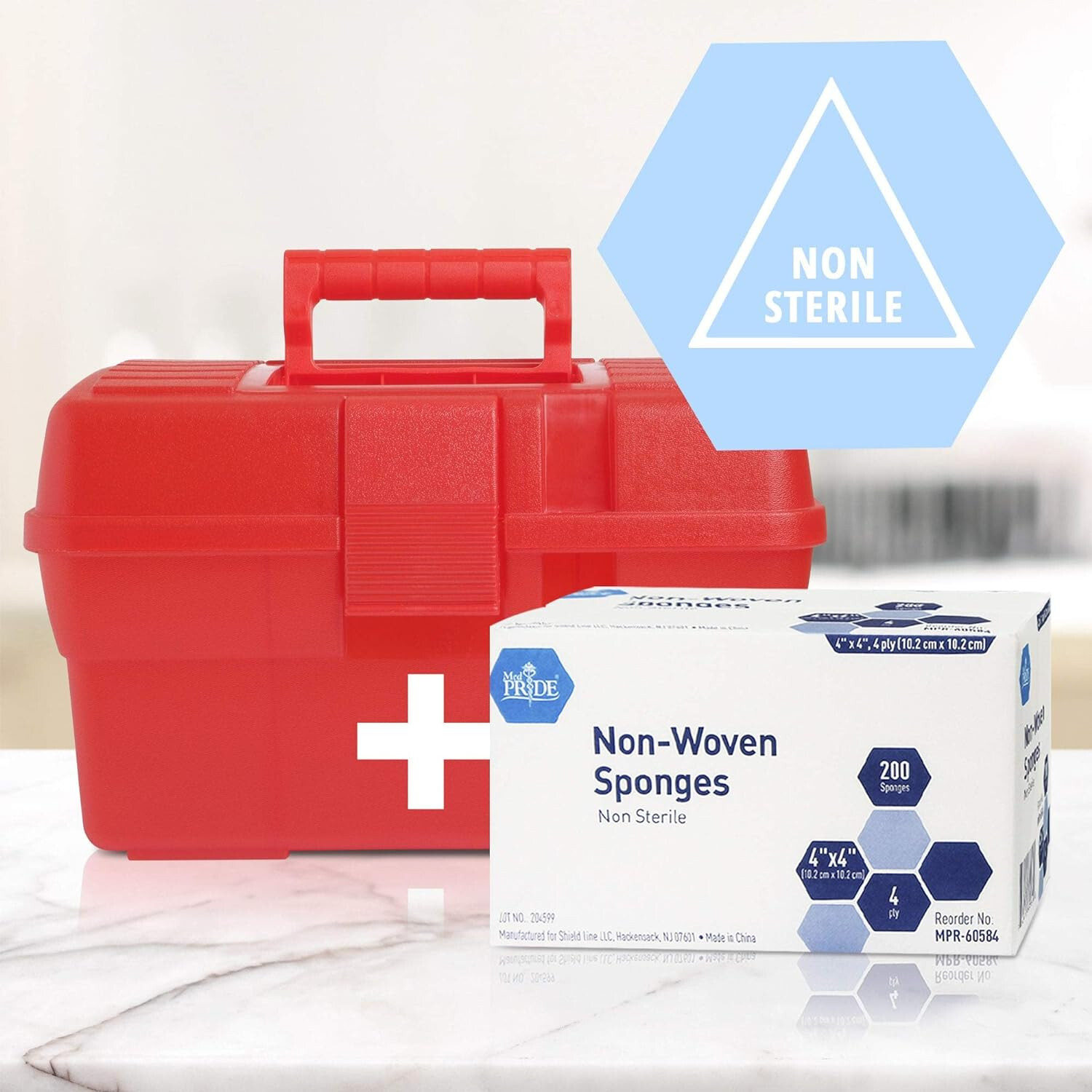 Non Woven Gauze Sponges 4 x 4 – Non-Sterile- 4-ply – 400/Pk Sponge Cotton Large