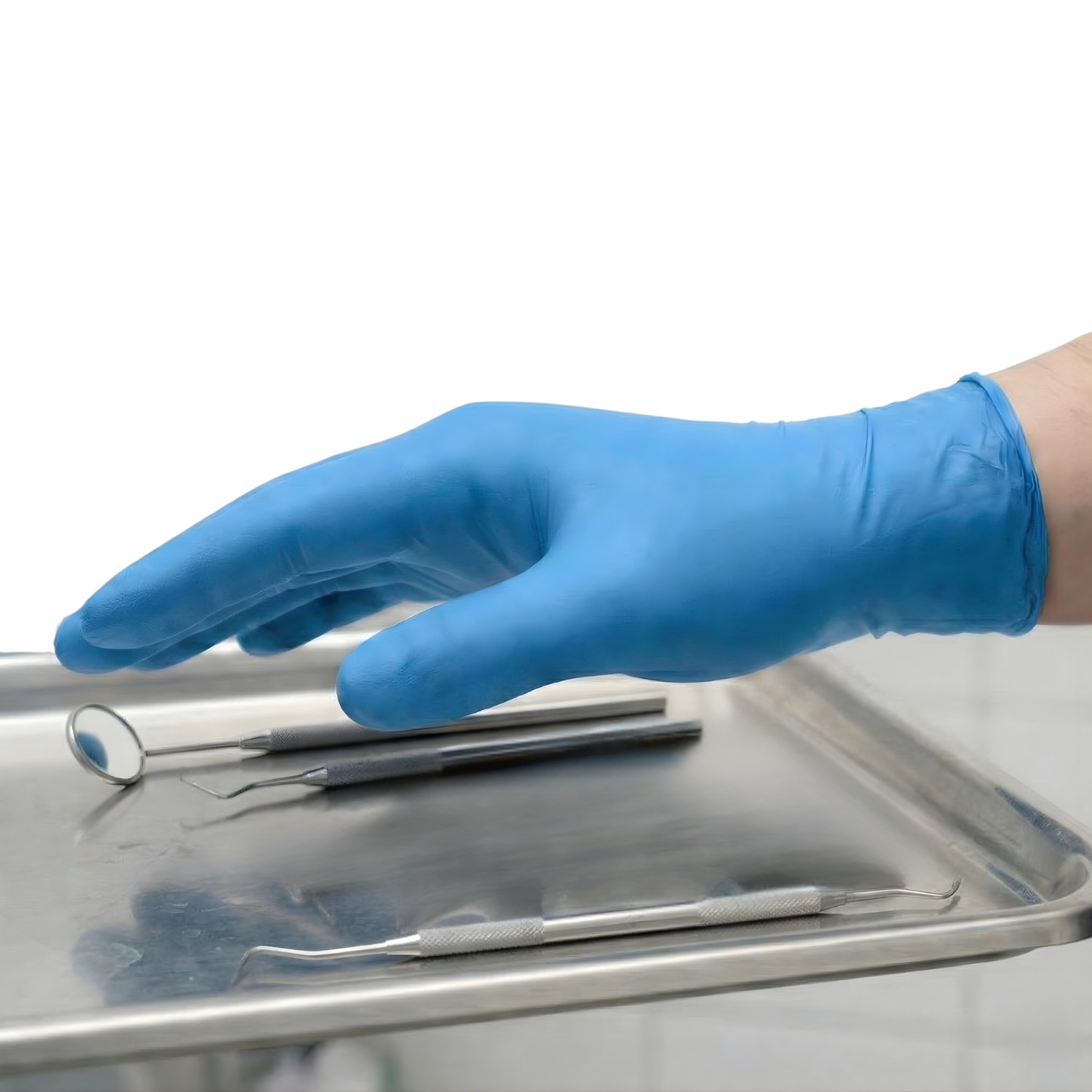 1000 Blue Nitrile Gloves 4 Mil Powder Free ( Non Latex Vinyl) 2XL