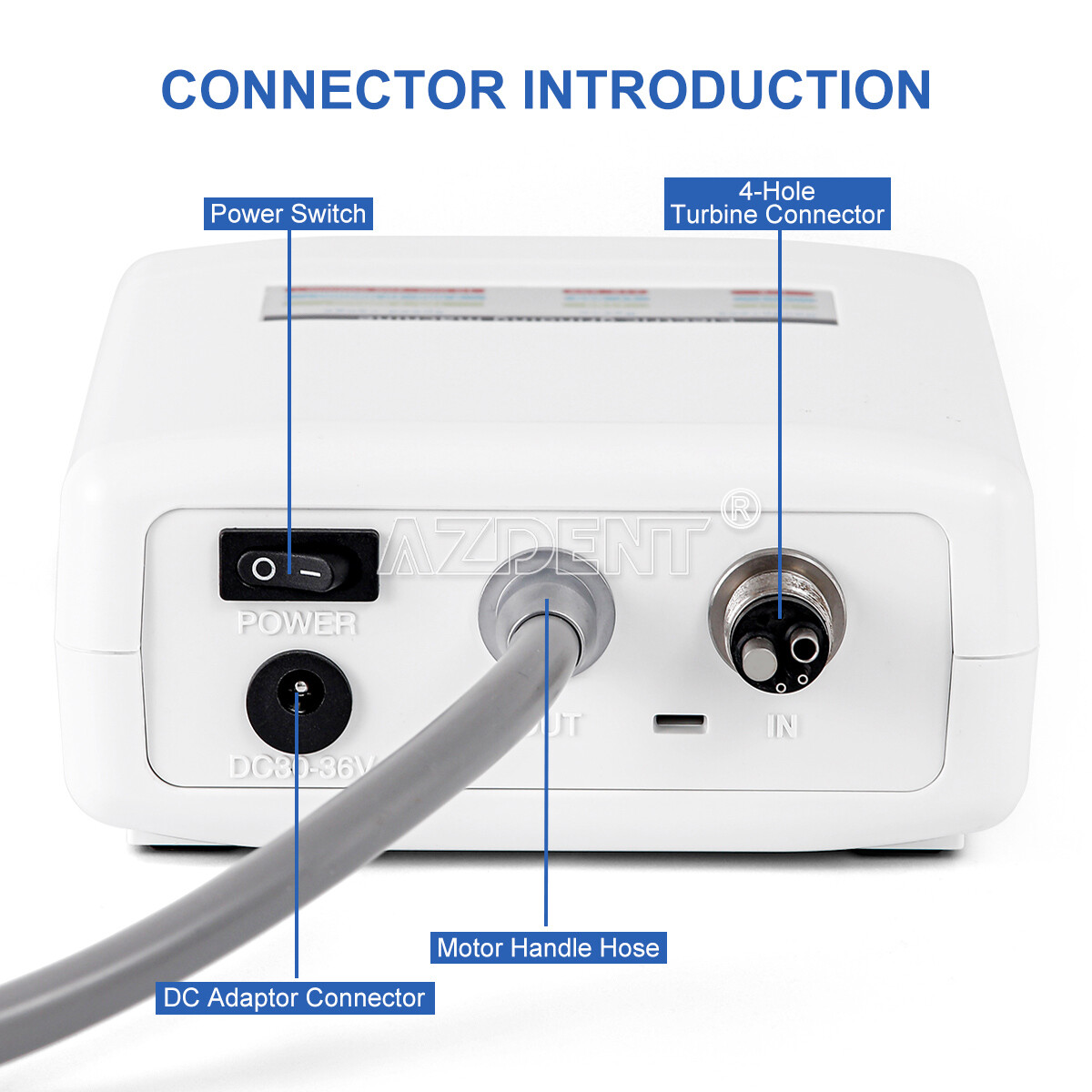 Dental LED Brushless Electric Micro Motor 1:5 Increasing Contra Angle Handpiece
