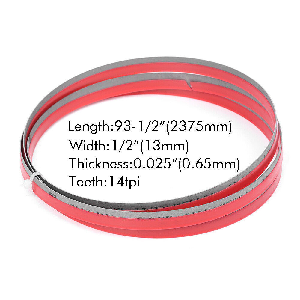 Fit Cutting Metal 93.5″ 93-1/2″ x 1/2″ x 14tpi M42 Bi-metal Band Saw Blades