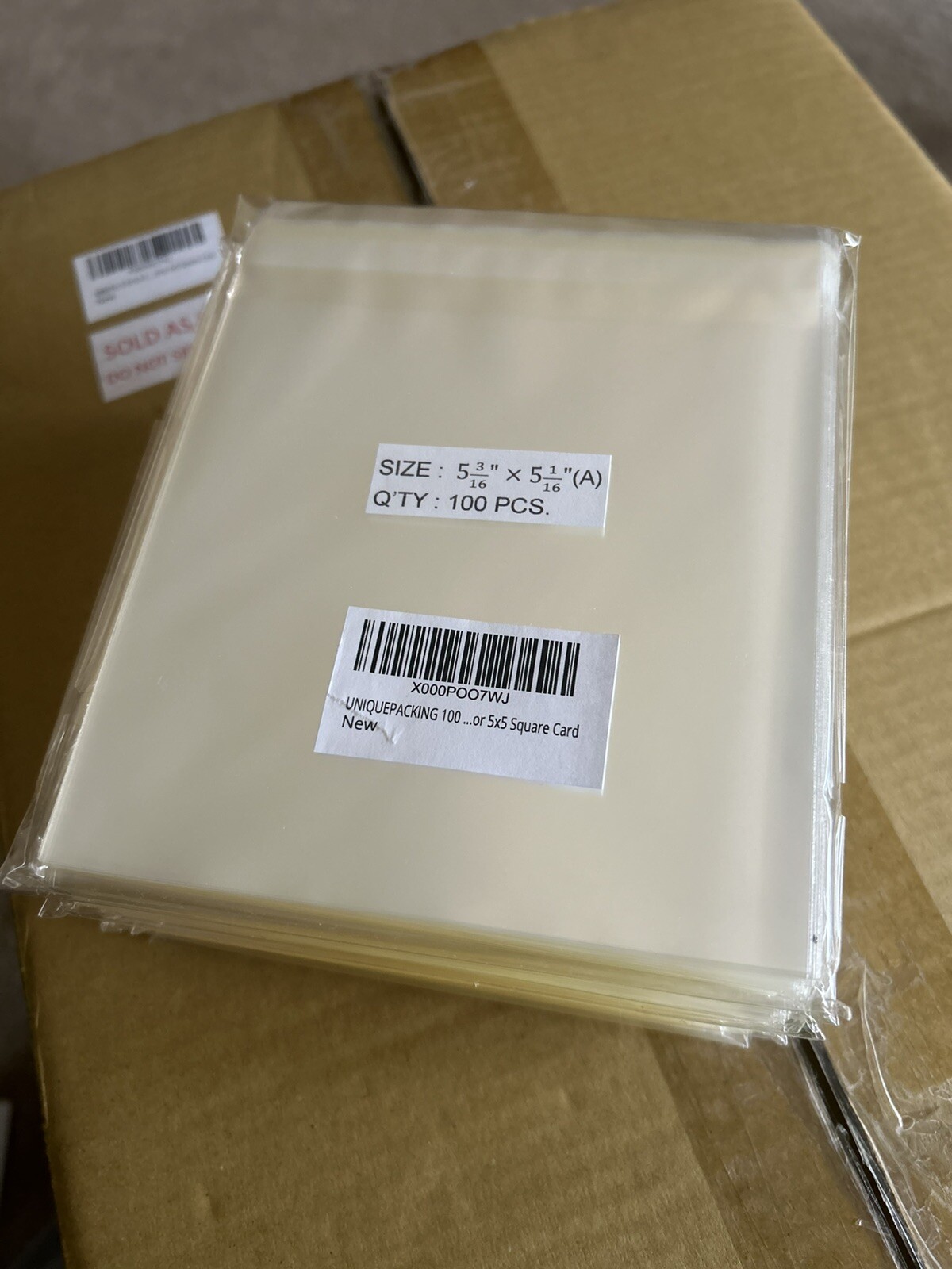 (1000) Uniquepacking 5 3/16″ x 5 1/16″ Clear Resealable Cellophane Bags 1.2 mil