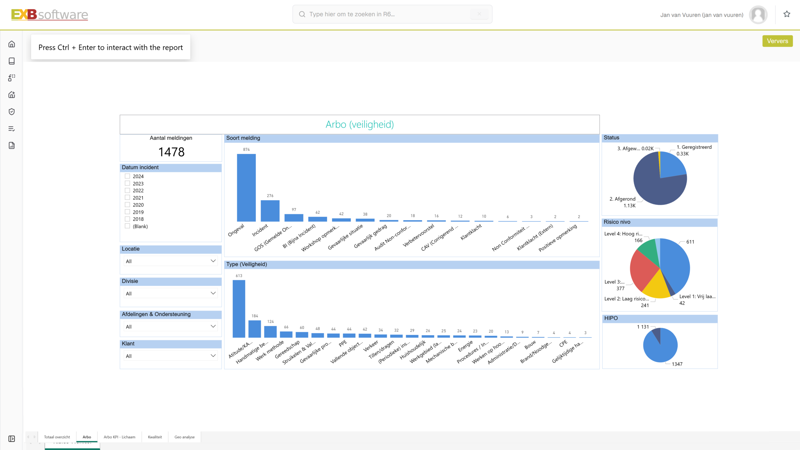 ARBO veiligheidsrapport